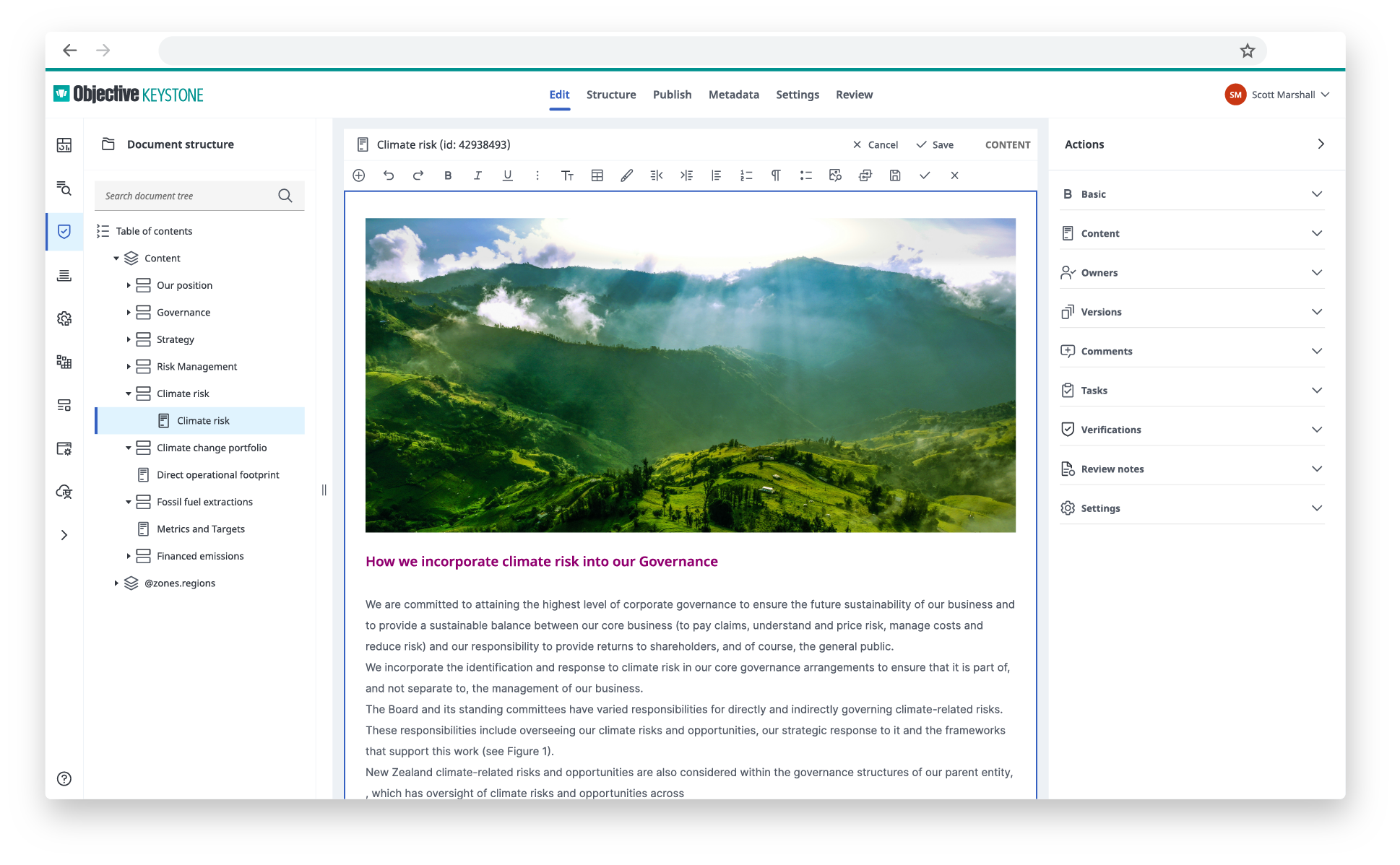 Objective Keystone screenshot: Objective Keystone document authoring