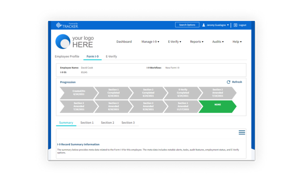 Easy to read dashboards empower HR and legal focused on open items that need attention to assure on-time submission.