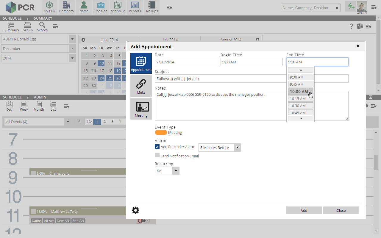 Integrated Calendar