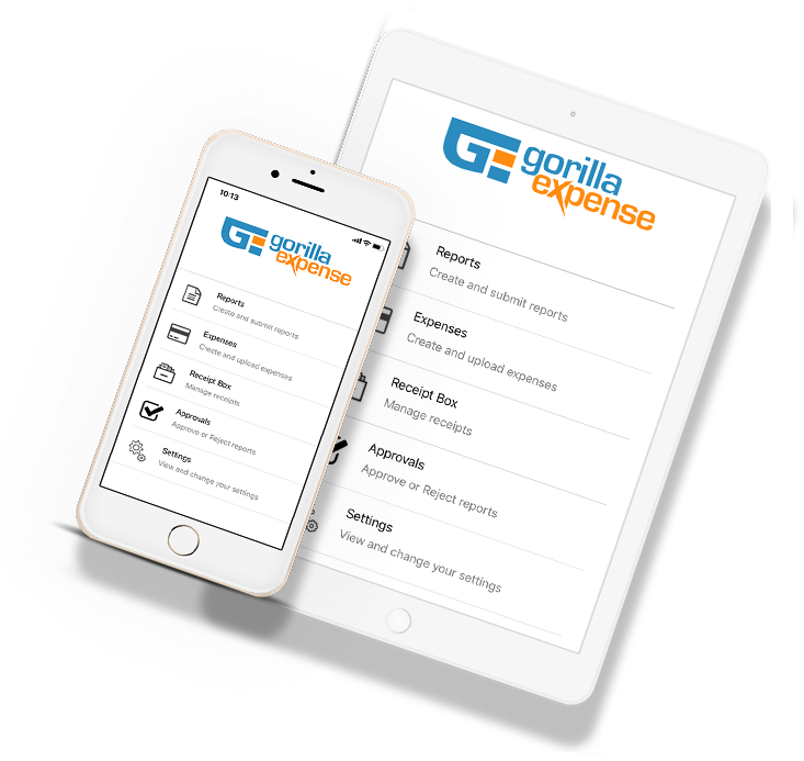 Gorilla Expense Software - Simple Layout for Mobile Apps