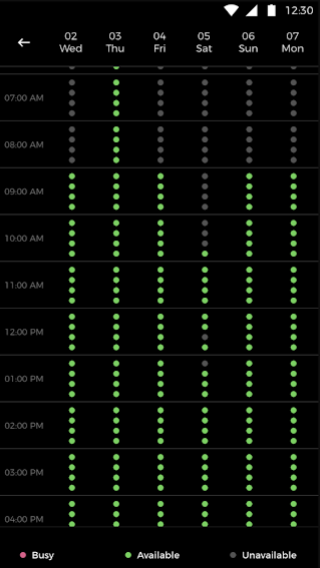 Tookan availability schedule