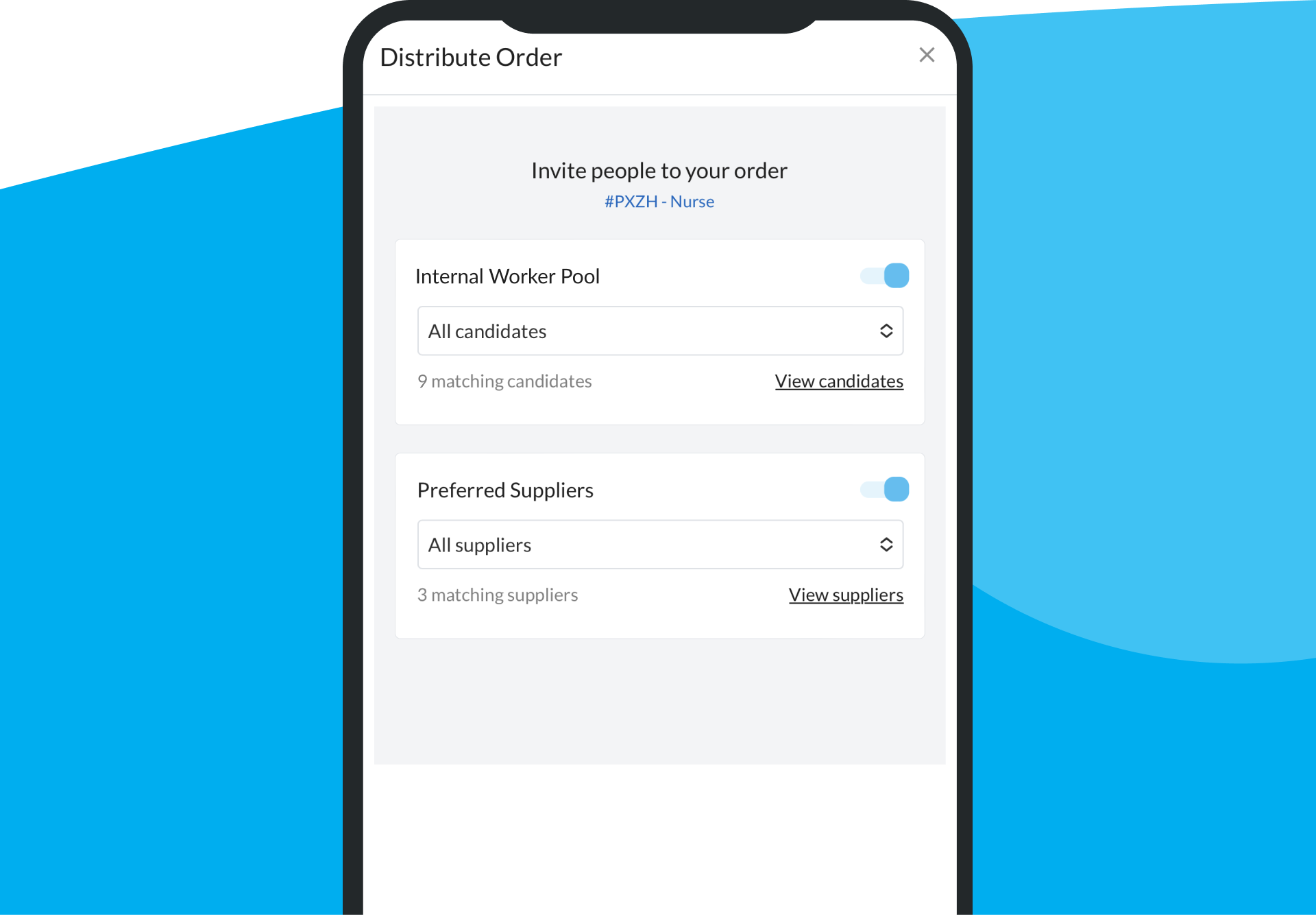 Bridge VMS screenshot: Internal Candidate Pool