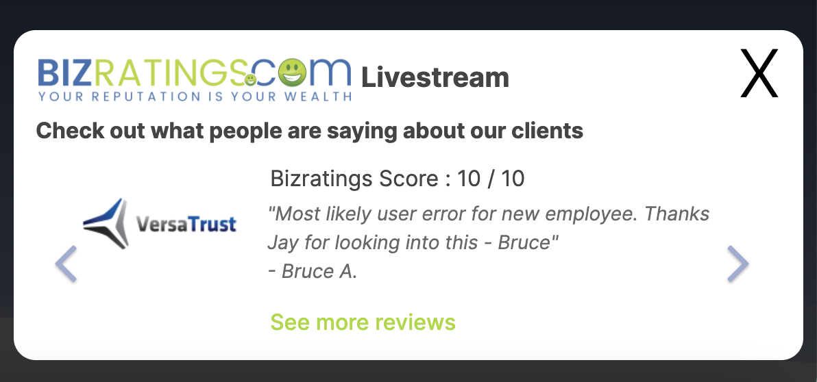Live stream of what people are saying about our clients