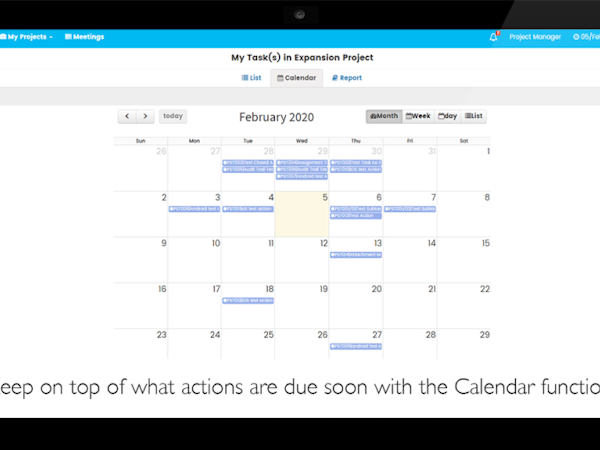 ActionR Software - ActionR - Calendar View