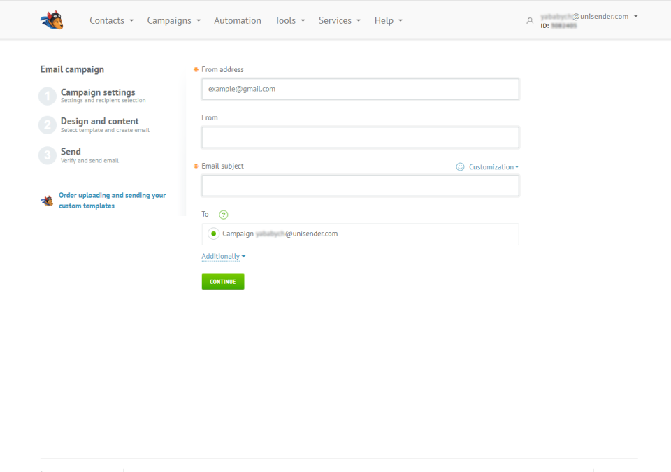 UniSender Logiciel - 2