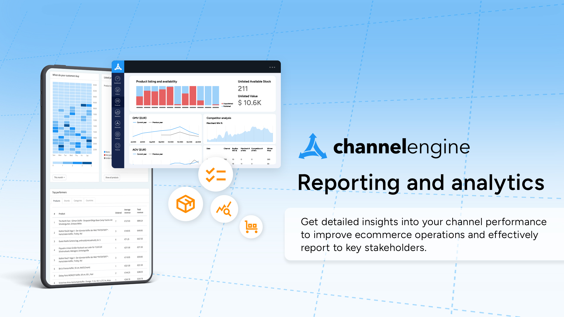 Get detailed insights into your channel performance to improve ecommerce operations and effectively report to key stakeholders.
