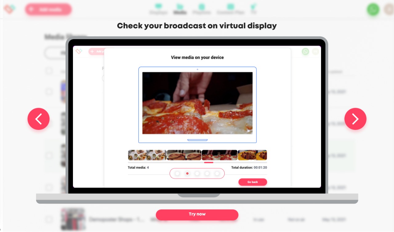 Check your content on virtual TV!