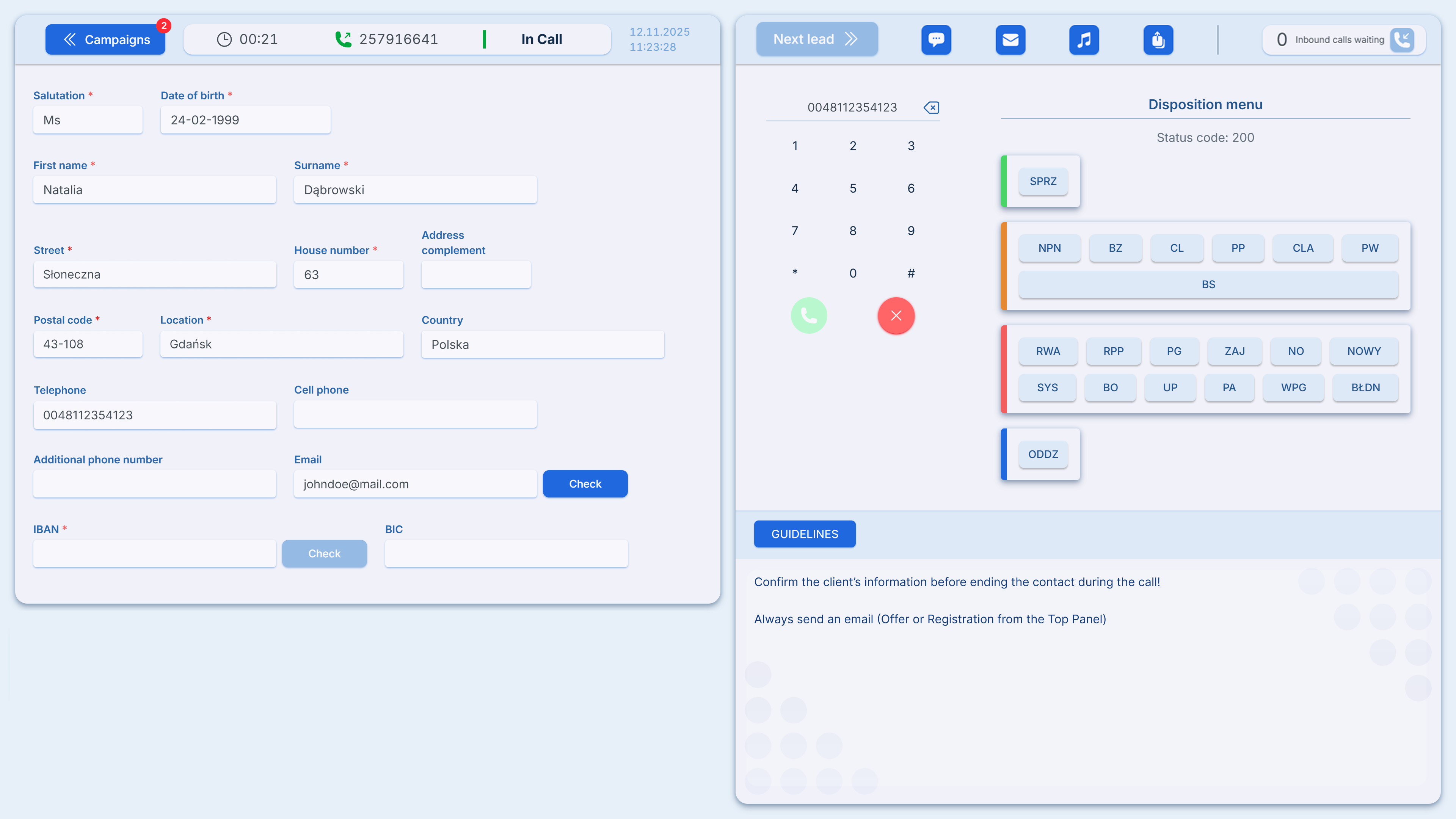 Tcdial screenshot: Tcdial Predictive dialer