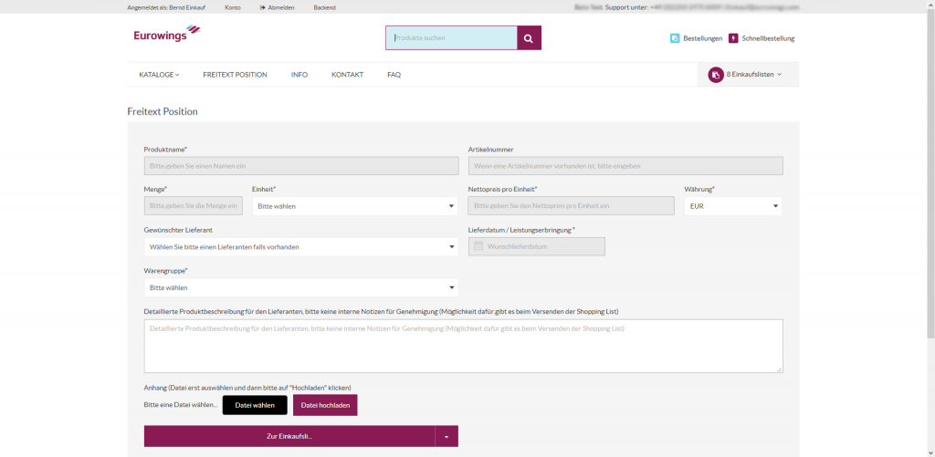 InOrder screenshot: Search products quickly and easily