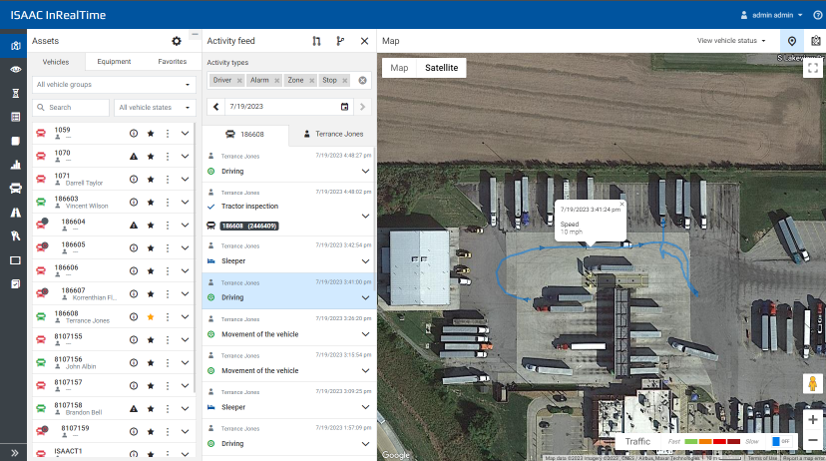 ISAAC Software - ISAAC InRealTime Fleet Management Software: Vehicle tracking