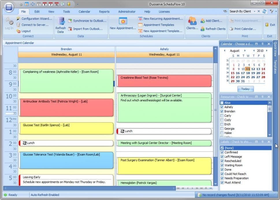 ScheduFlow Software - Mail screen