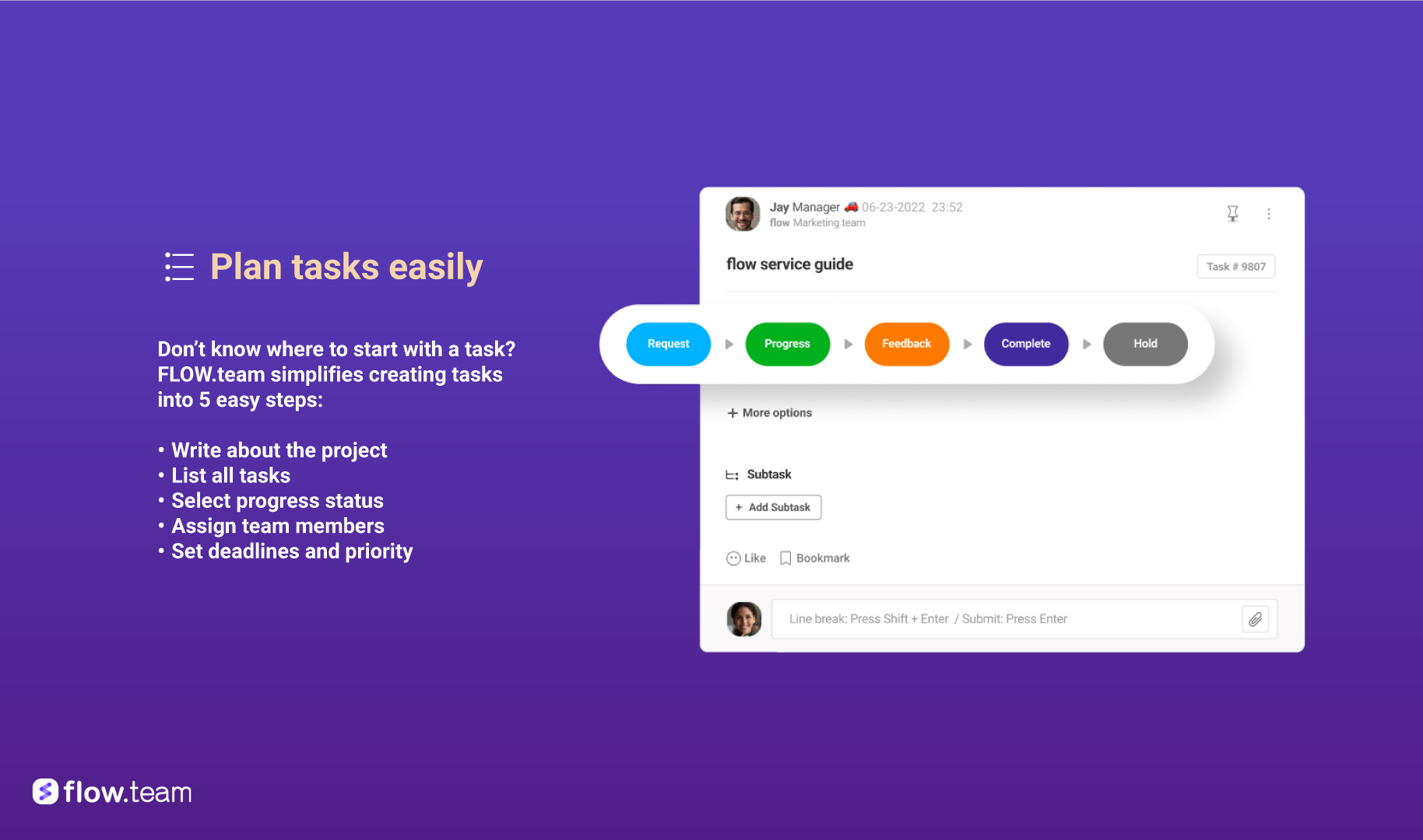 Plan and track tasks easily