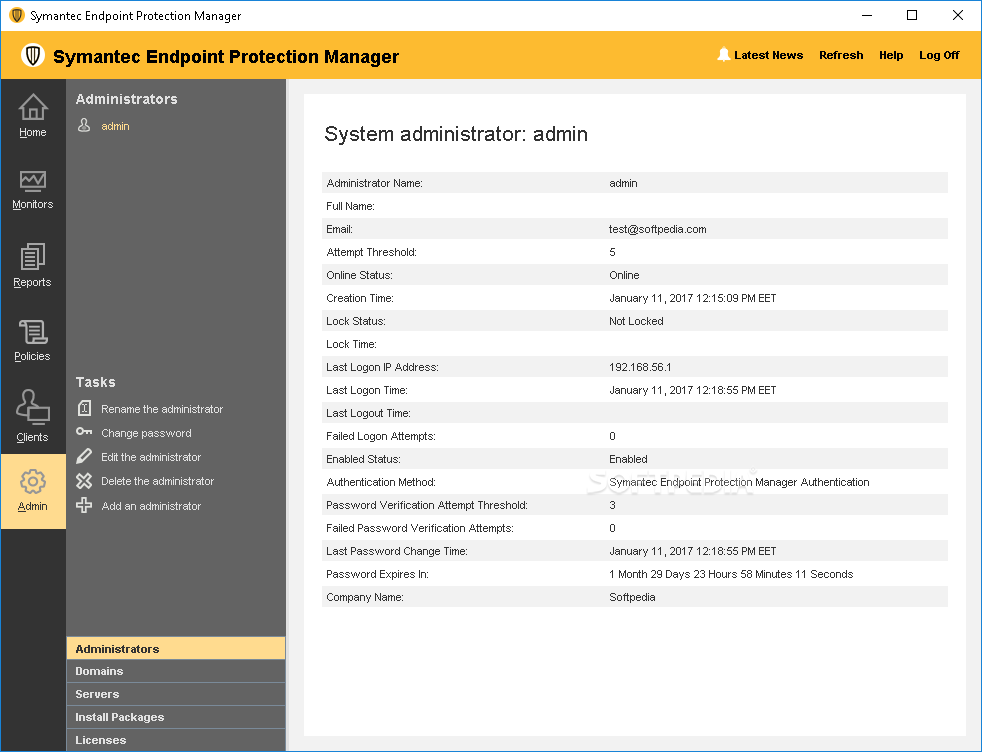 Symantec Endpoint Security Software - Symantec Endpoint Protection Admin