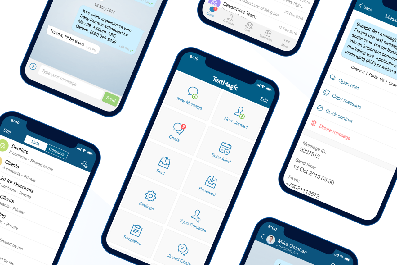 TextMagic Software - Quickly send and receive SMS texts, create lists, and contacts, manage your campaigns on the fly using your mobile phone.
