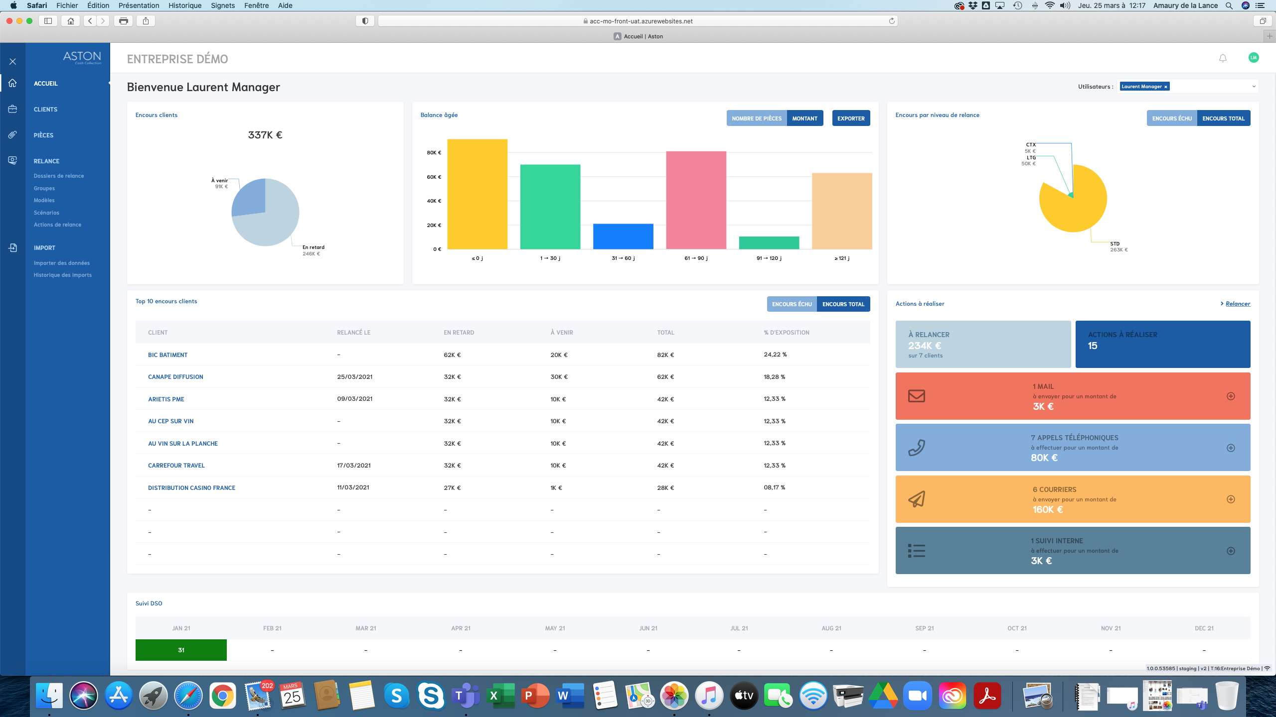 Aston AI screenshot: Aston iTF analytics