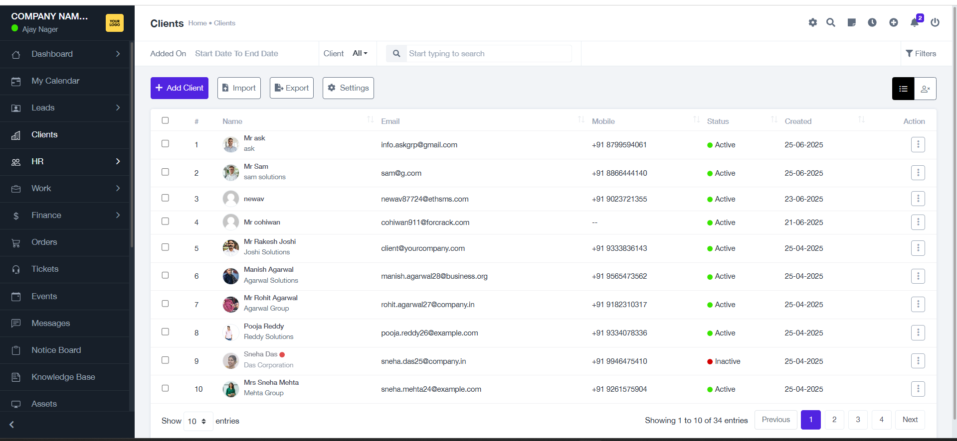 Workway.pro Software - workway.pro add clients