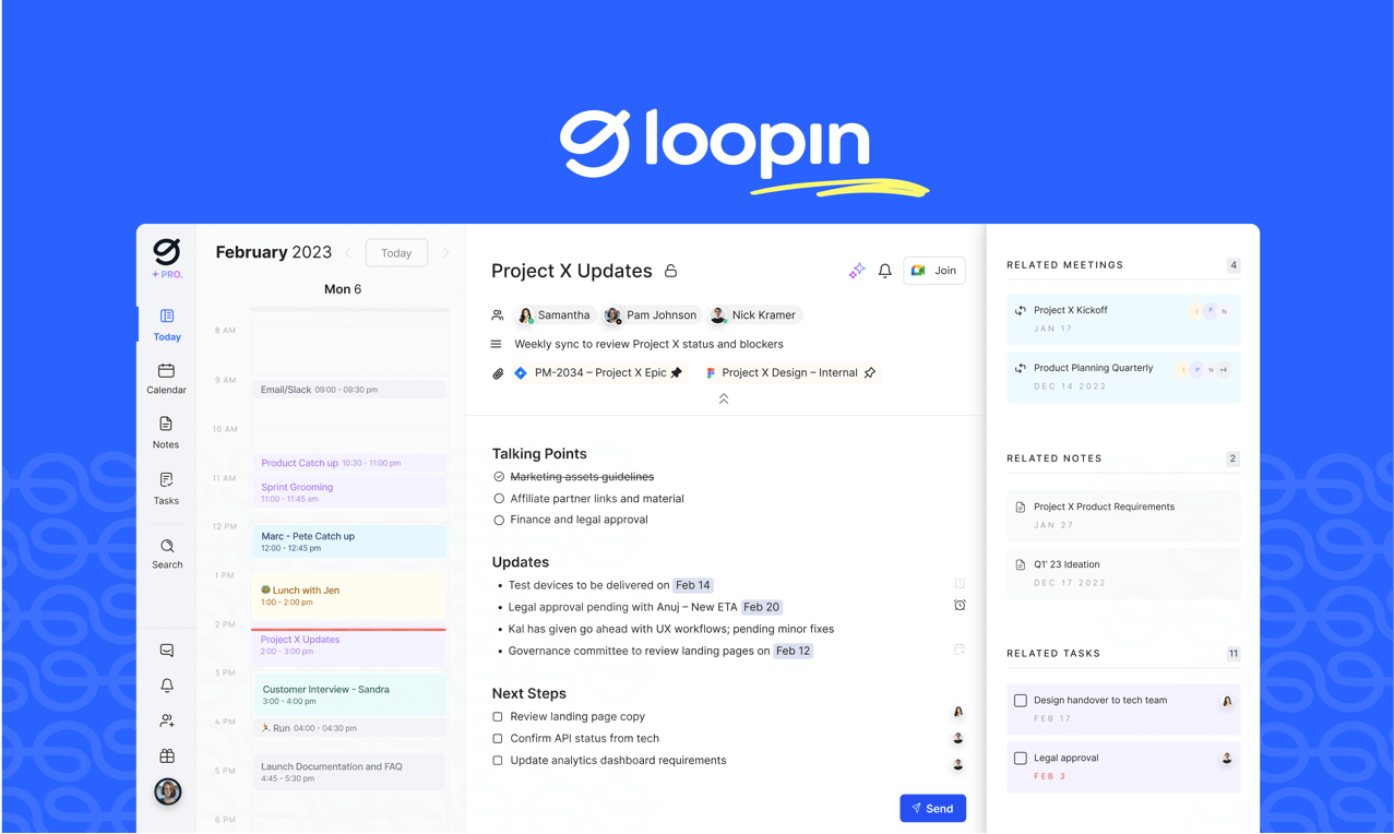 Loopin daily meeting details
