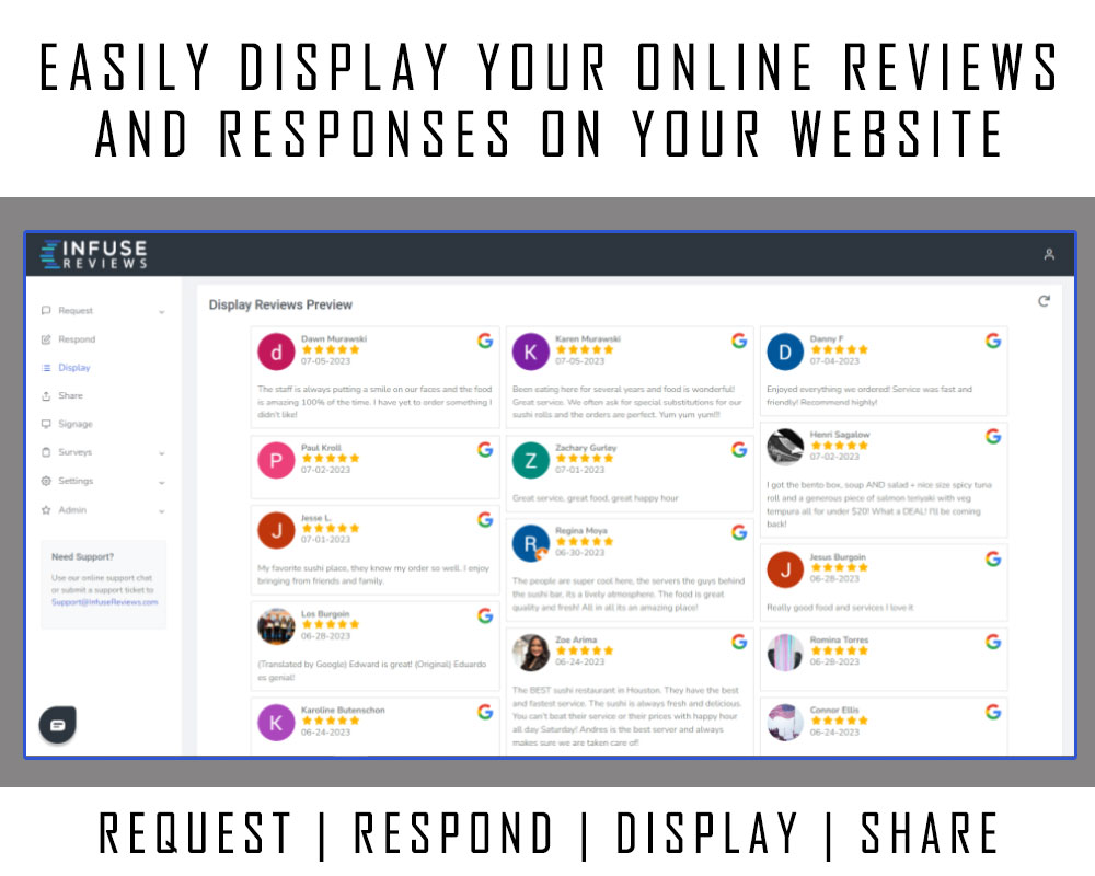 Easily Display Reviews on Your Website