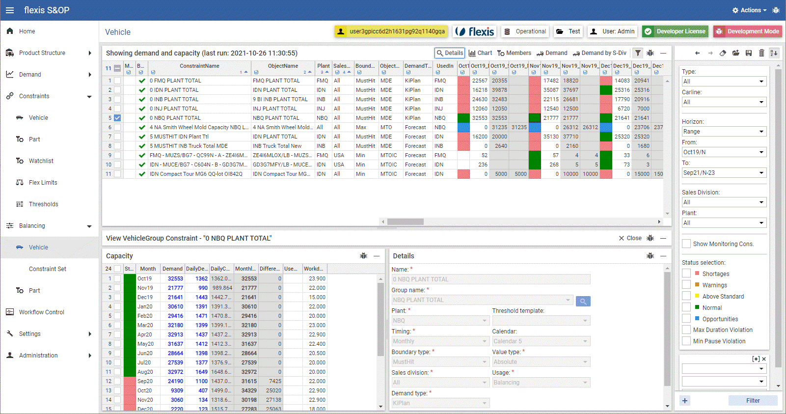 S&OP - Demand Capacity Management Software - flexis Demand Capacity Management 4