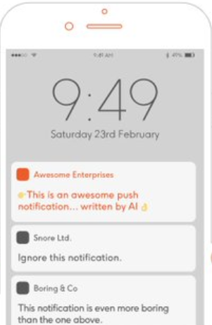 Phrasee mobile notifications screenshot