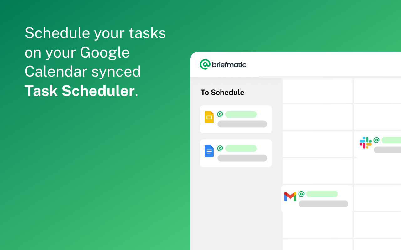 Schedule your tasks on your Google Calendar synced Task Scheduler.
