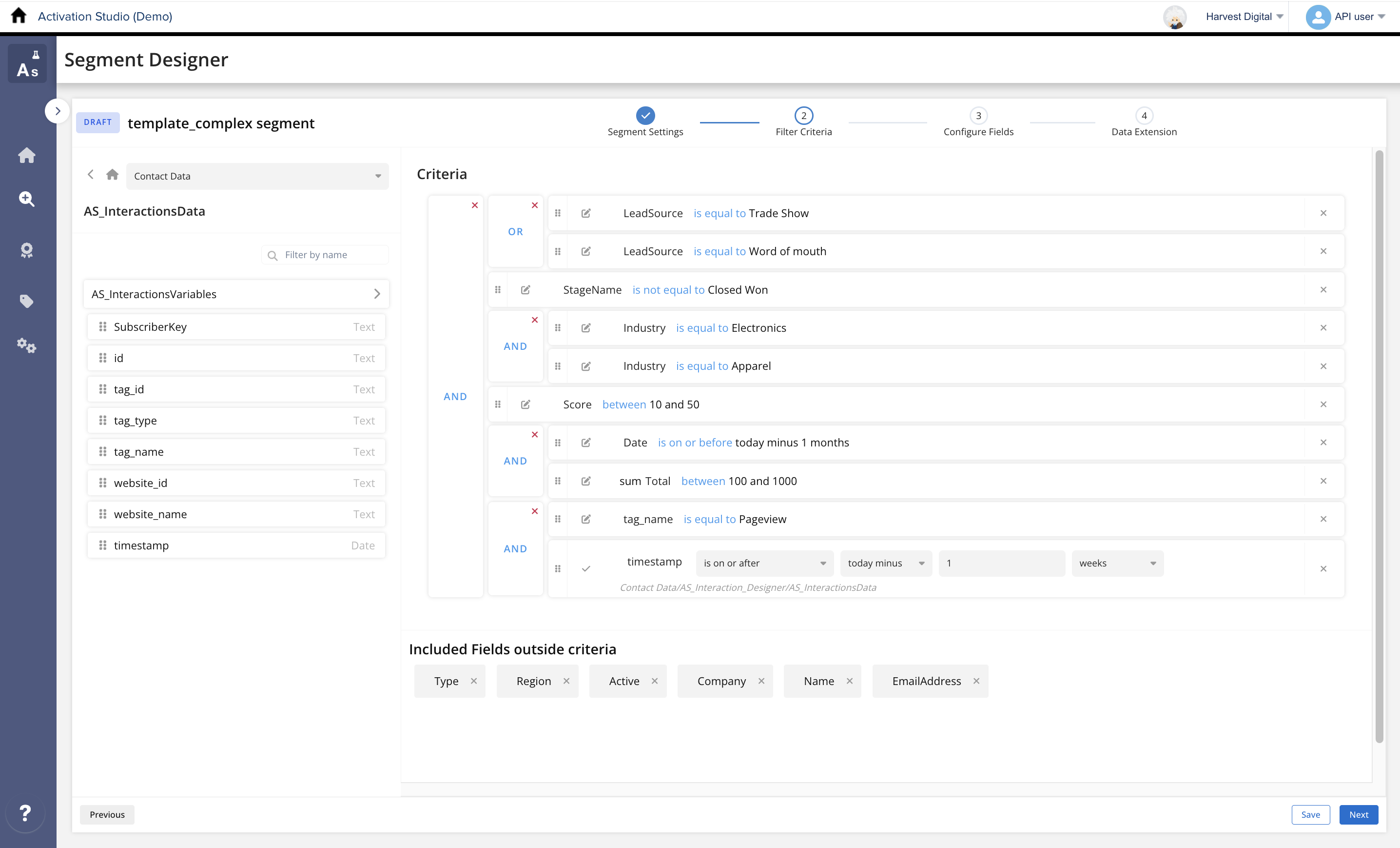 Activation Studio screenshot: User friendly UX