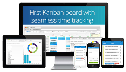 Kanban Tool Software - Kanban Tool can also be accessed from a free mobile application, for Android and iOS.