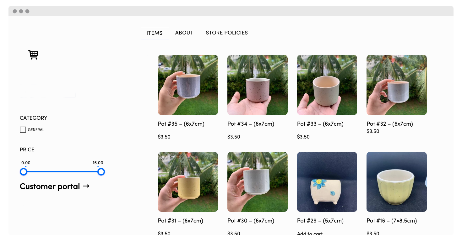 Gigrove screenshot: Gigrove inventory management