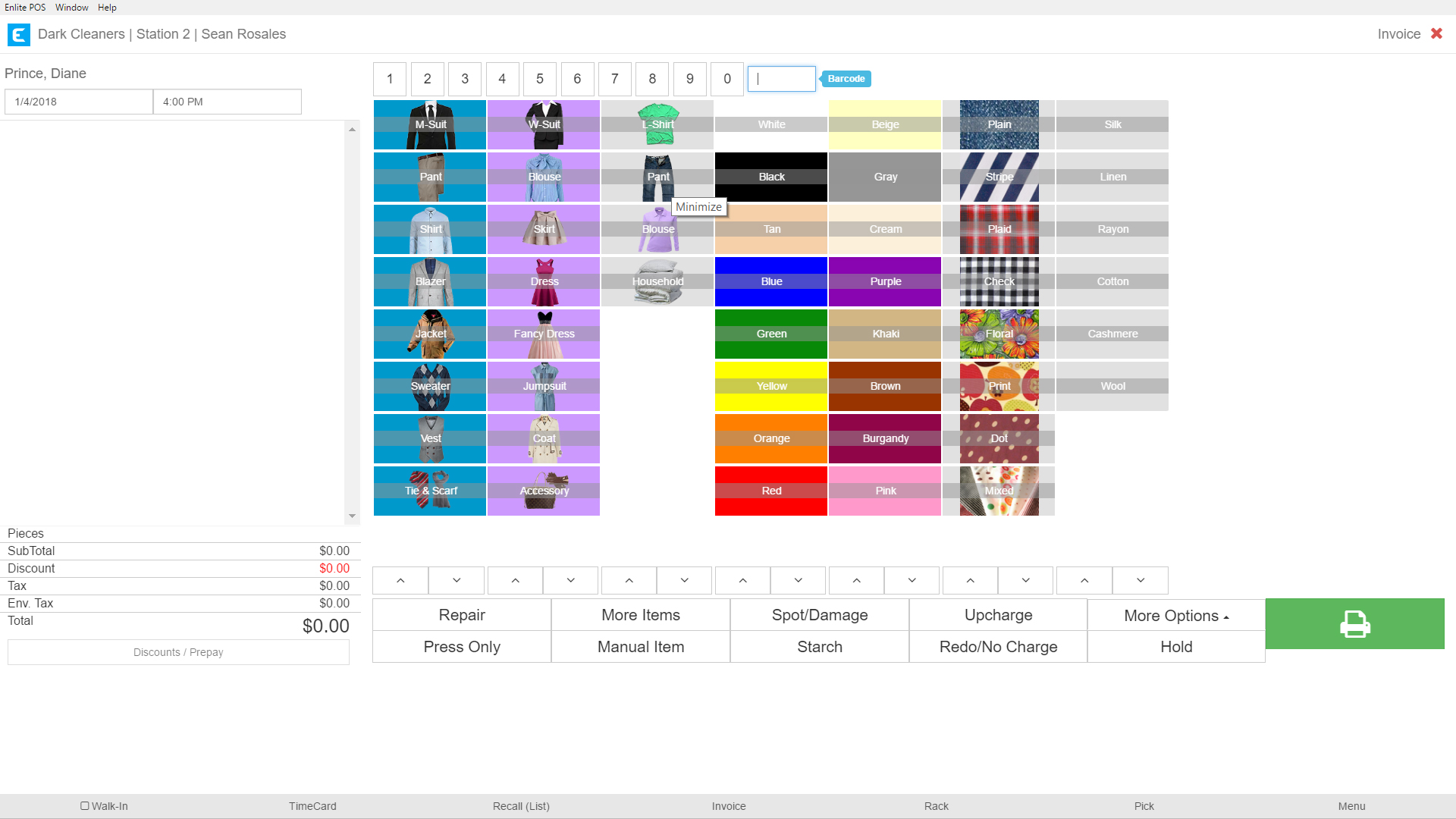 POS screen