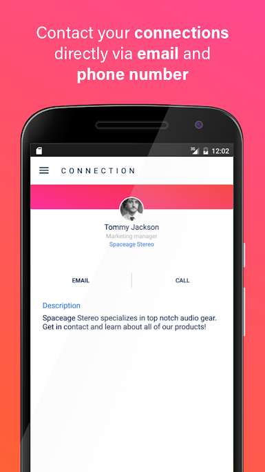 The CrowdLink app by Connect Space allows event attendees to connect with and contact each other