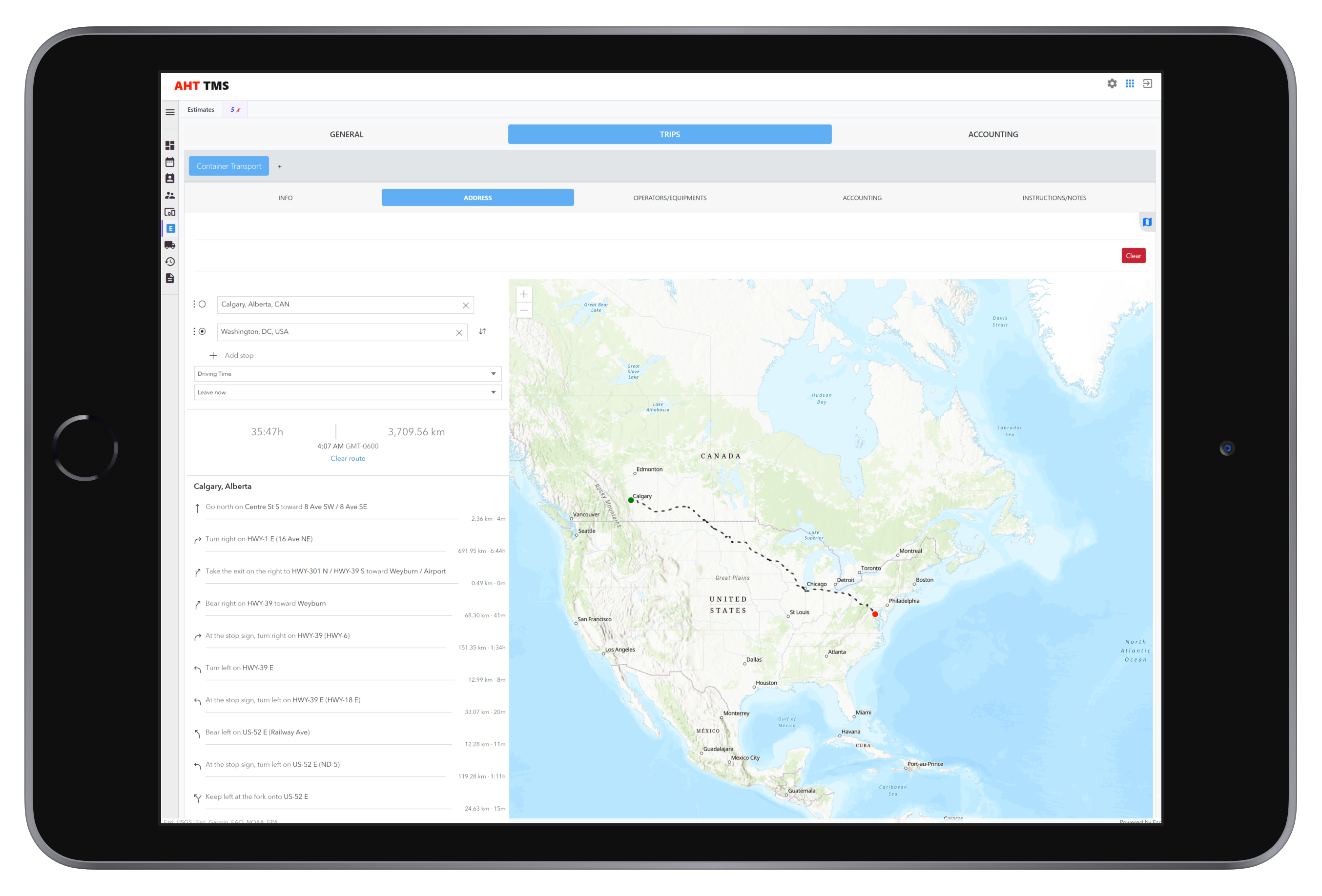 AHT TMS Transportation Software Routing-thumb