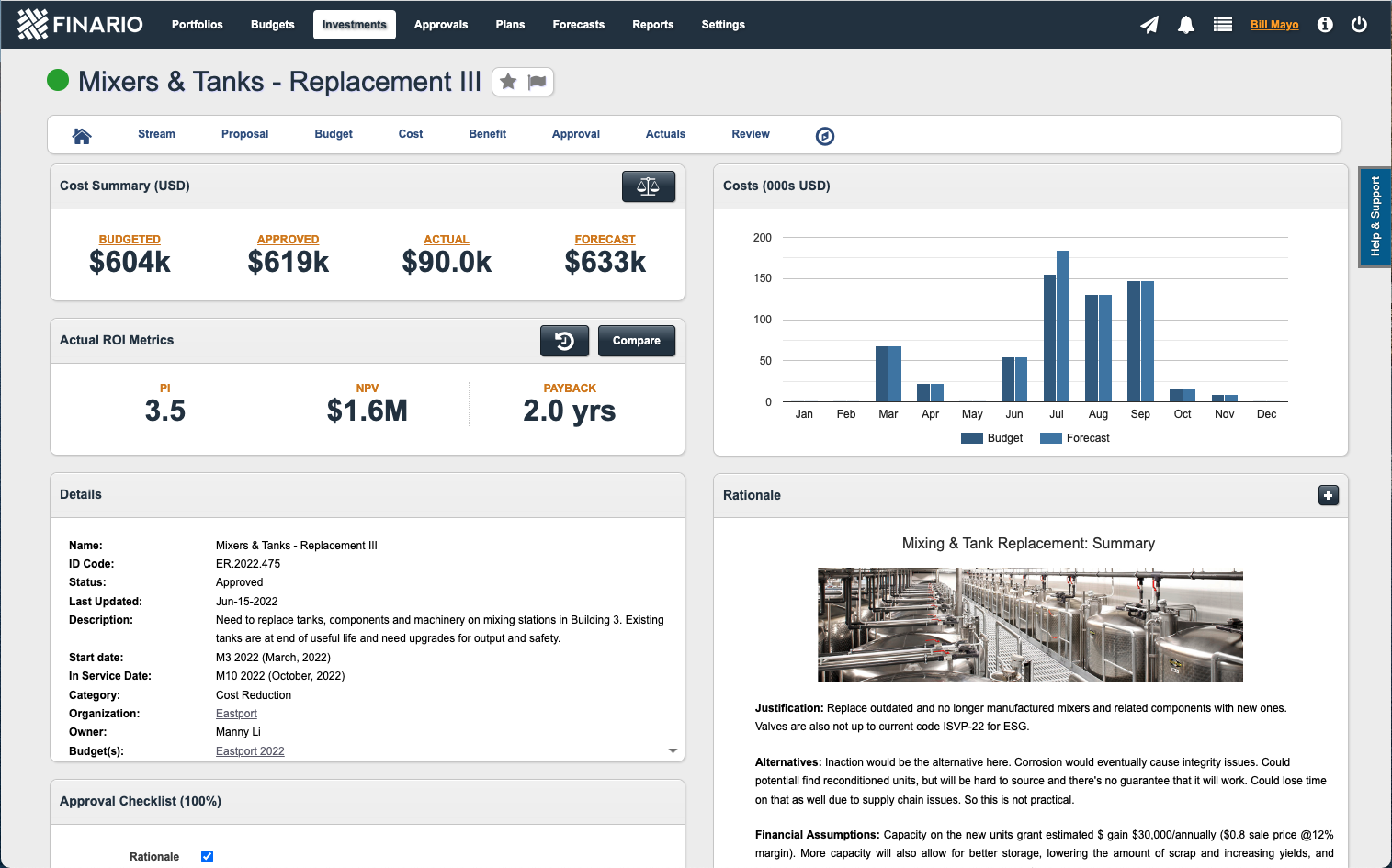 Investments Dashboard