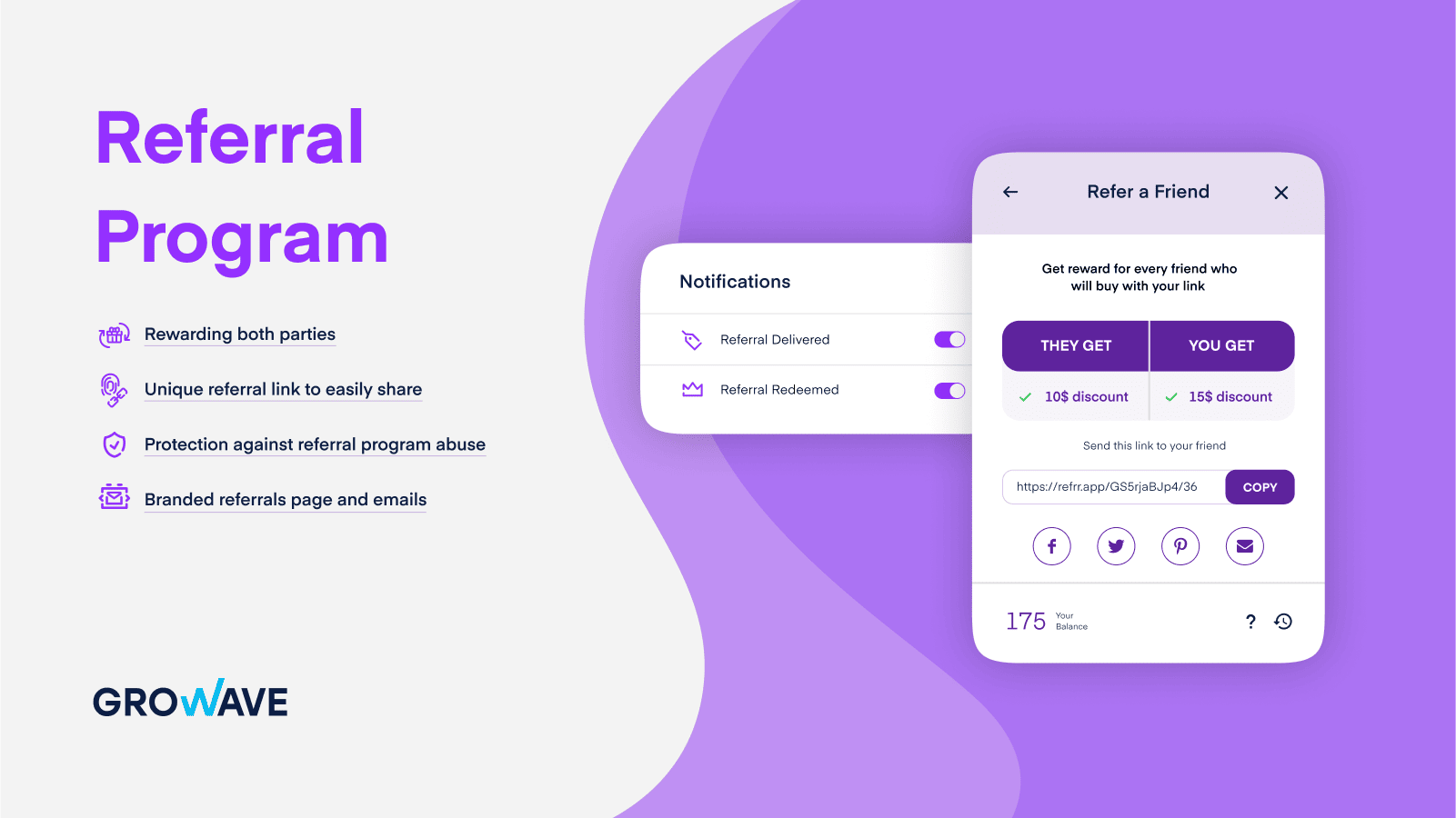 Growave referrals app for Shopify and Shopify Plus