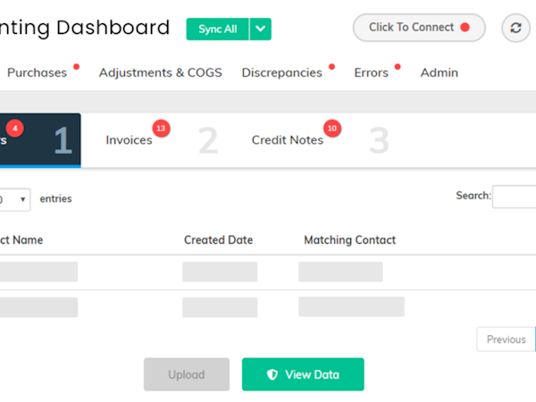 Cin7 Omni Software - Accounting Dashboard