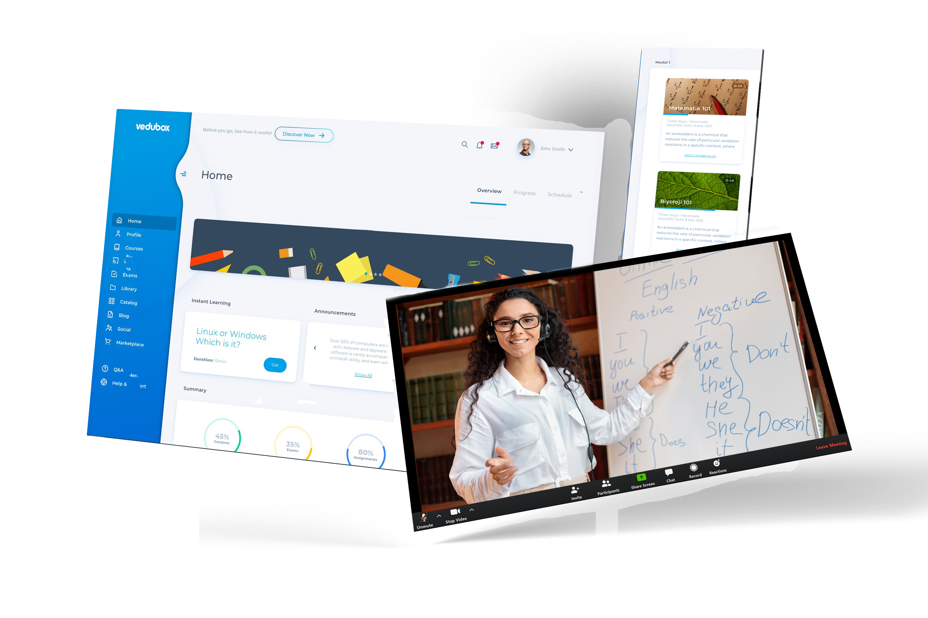 Vedubox screenshot: Vedubox LMS