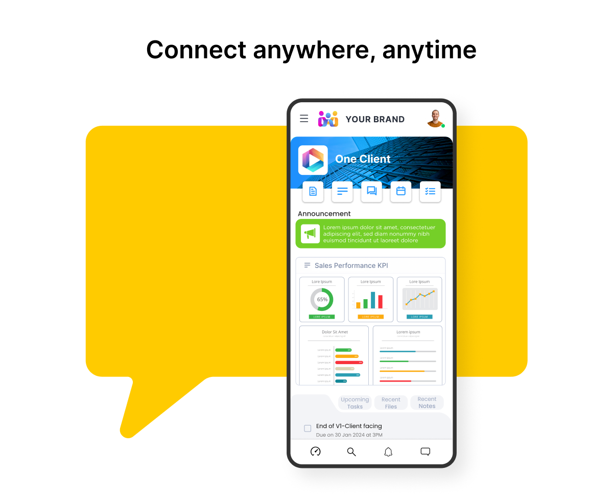 Clinked Software - The mobile app syncs seamlessly with the desktop portal or works standalone. Collaborate, manage tasks, and securely store documents with 256-bit SSL encryption—all while staying connected and efficient on the go.