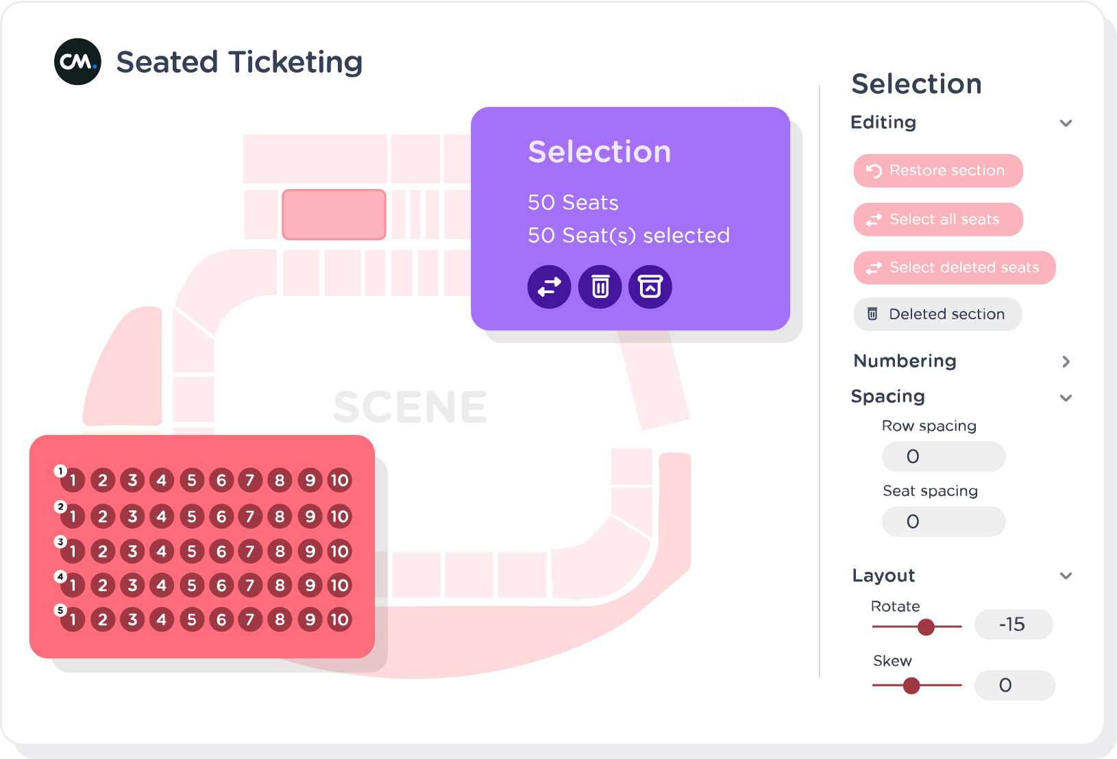 CM.com Ticketing - Seated Ticketing