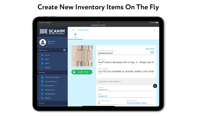 Edit existing inventory or create new items on the fly with ease.