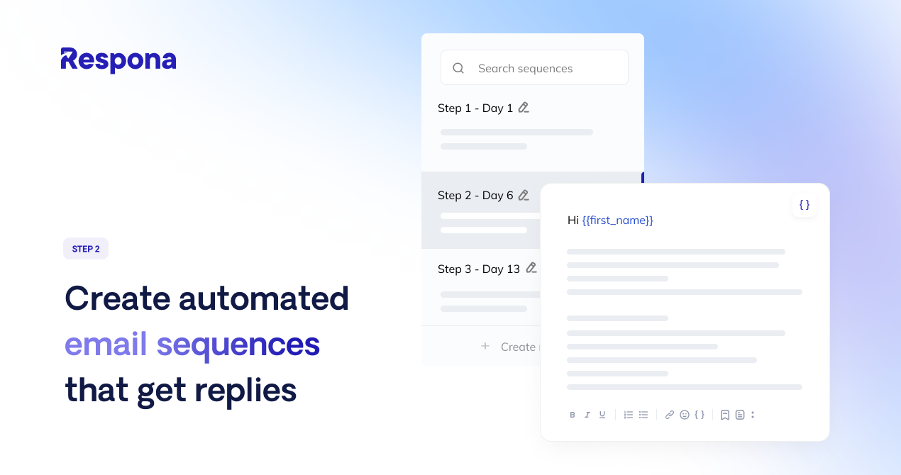 Efficiently create automated email drip campaigns and seamlessly personalize your messages for each recipient using customizable variables.