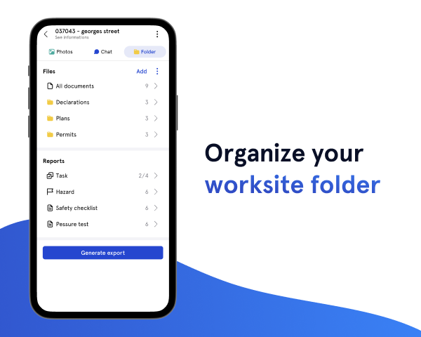 Kraaft screenshot: Kraaft organzie worksite folder