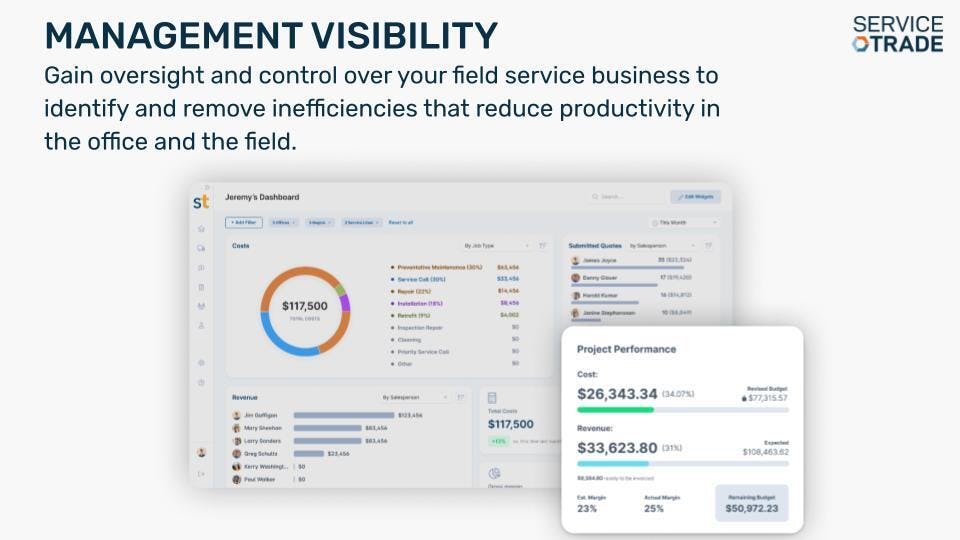 ServiceTrade Software - Gain oversight and control over your field service business to identify and remove inefficiencies that reduce productivity in the office and the field.