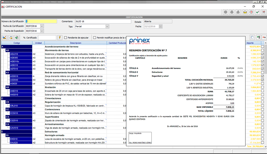 Prinex Software - Prinex client certification