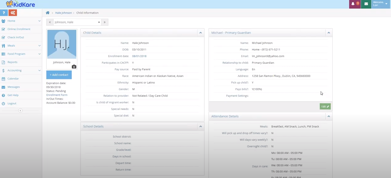 KidKare Food Program