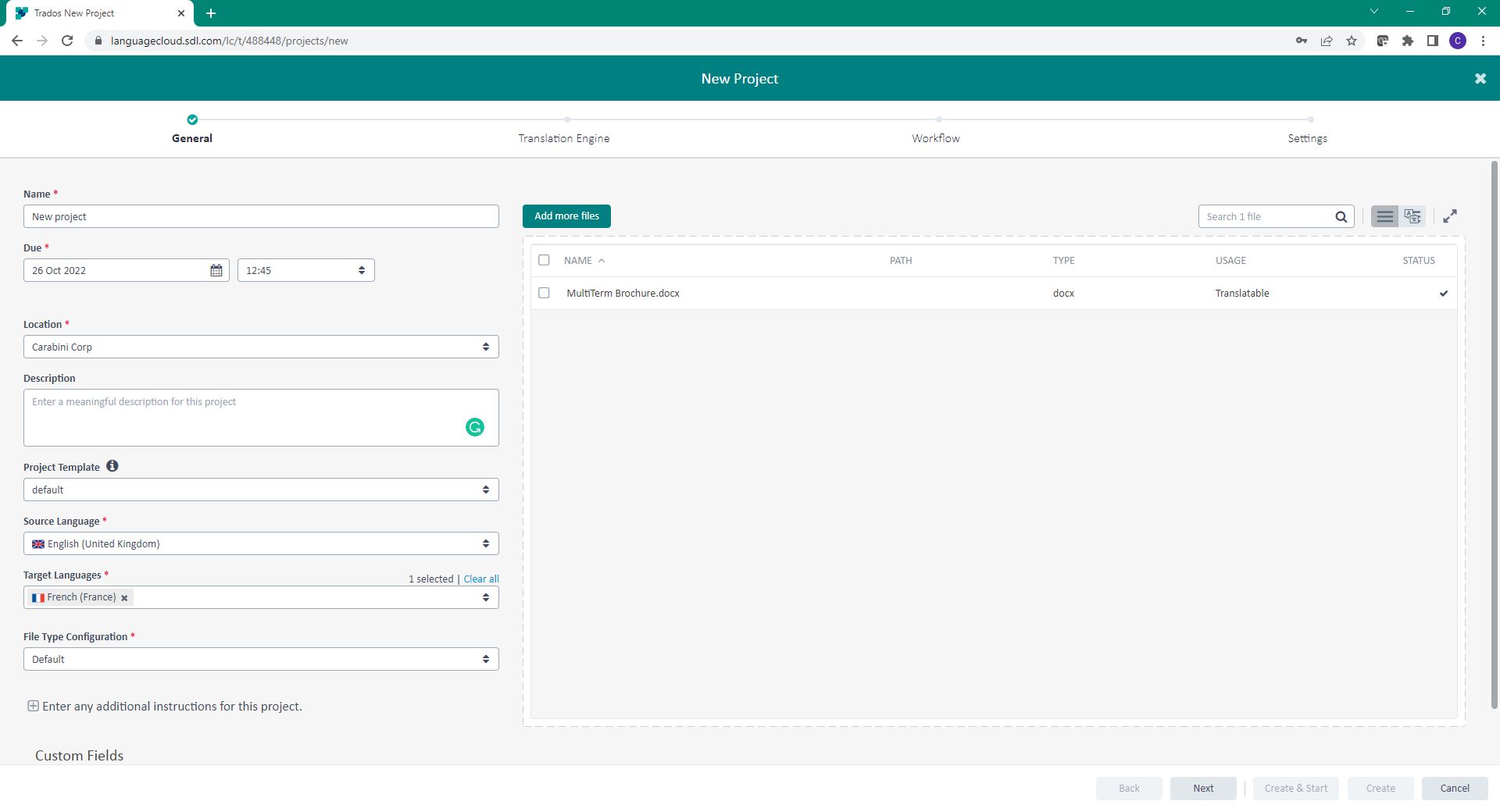 Trados Team screenshot: Trados Team