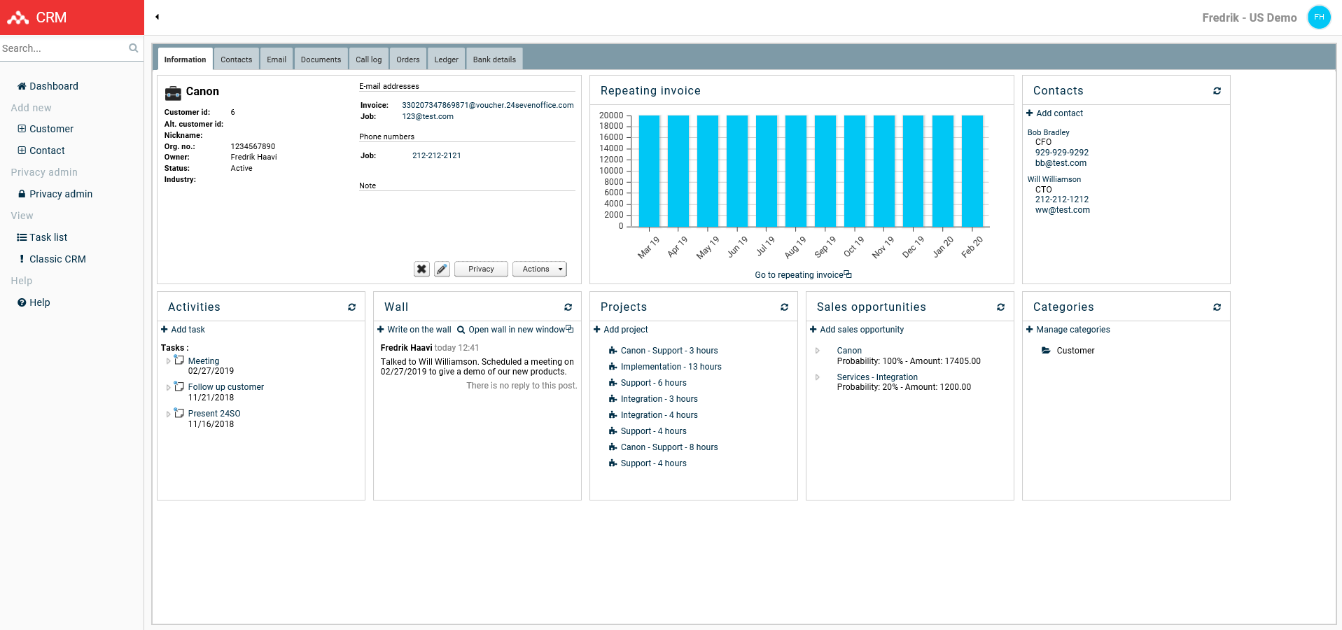 24SevenOffice Software - CRM