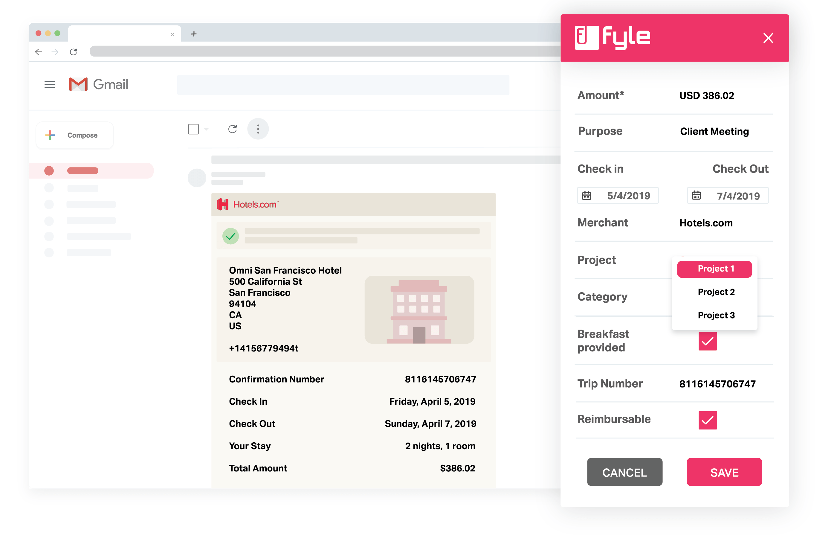 Get more done inside GSuite and Office 365. Give your employees the joy of submitting expenses without leaving GSuite. This makes users submit expenses faster and they will love you for making it this easy.