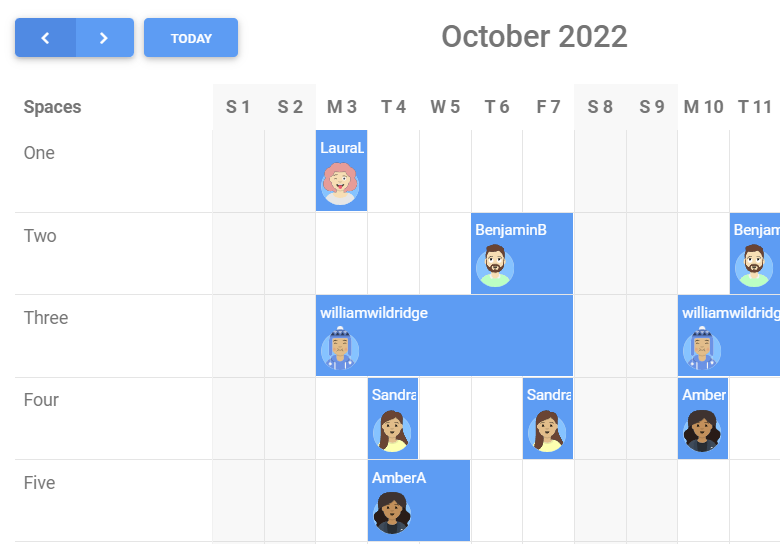 Our powerful timeline views make it easy for admins to see how your spaces are being used. Managing your teams bookings is as simple as dragging a booking from one day or space to another. Users are kept in the loop with automatic user notifications.