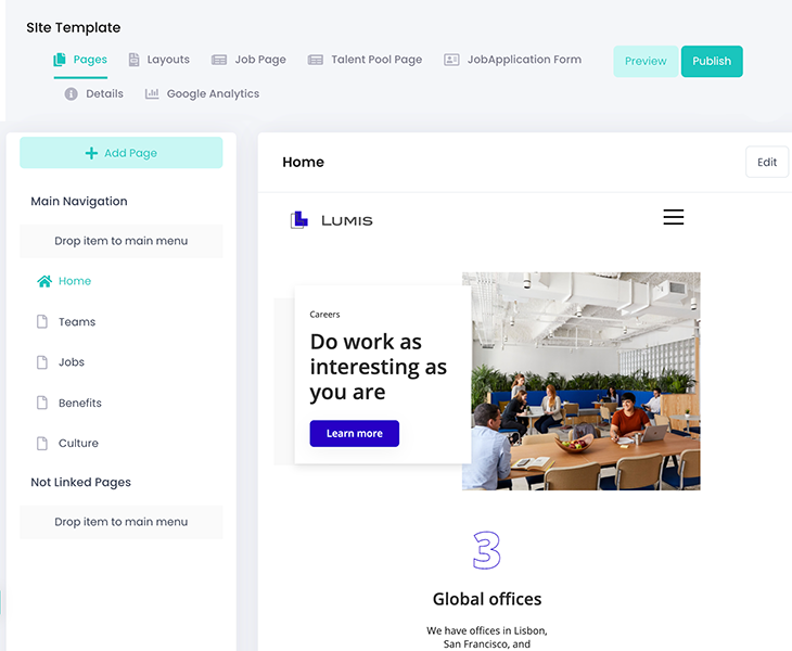 Talenteria Career Site Builder Software - 2