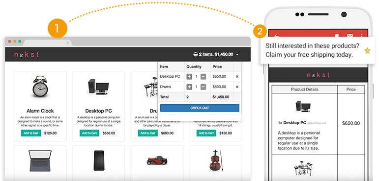 Alert customers of abandoned carts with automated email triggers to encourage a purchase