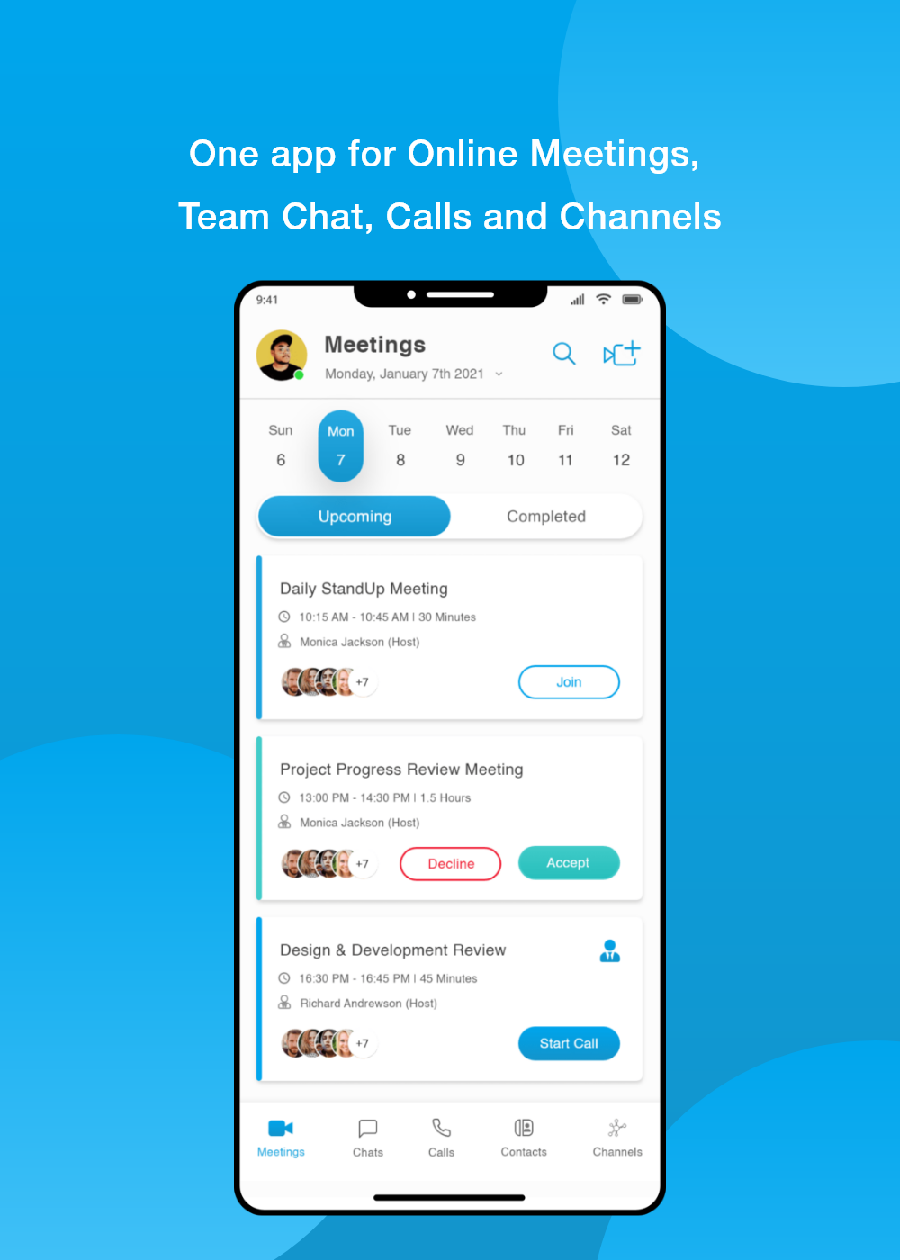 One app for online meetings, Team chat, calls and channels-thumb